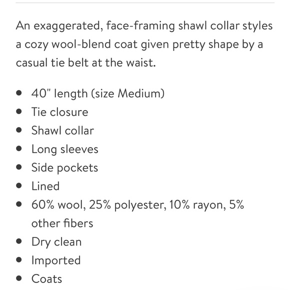 Cole Haan Wool Wrap Coat - Picture 6 of 6